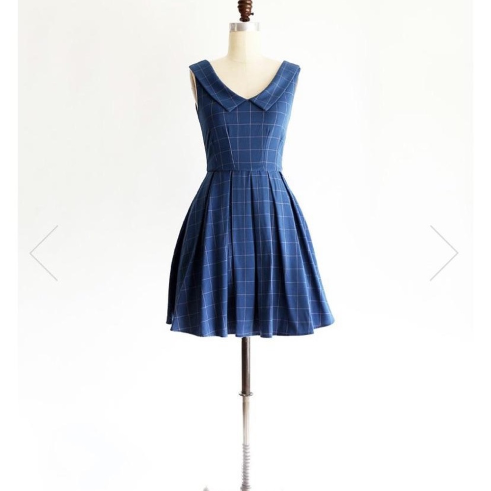 Plaid Collared Dress